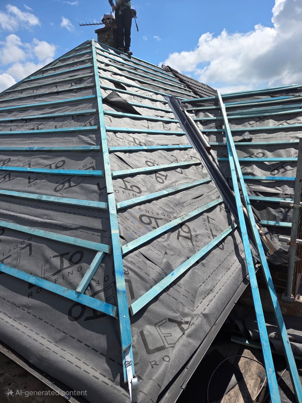 Roof membrane and batten installation
